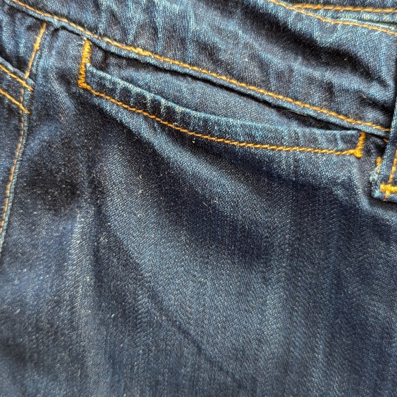 J BRAND blue denim jeans wide leg culotte crop length Sz 30 cut#839 unique style - Picture 4 of 11